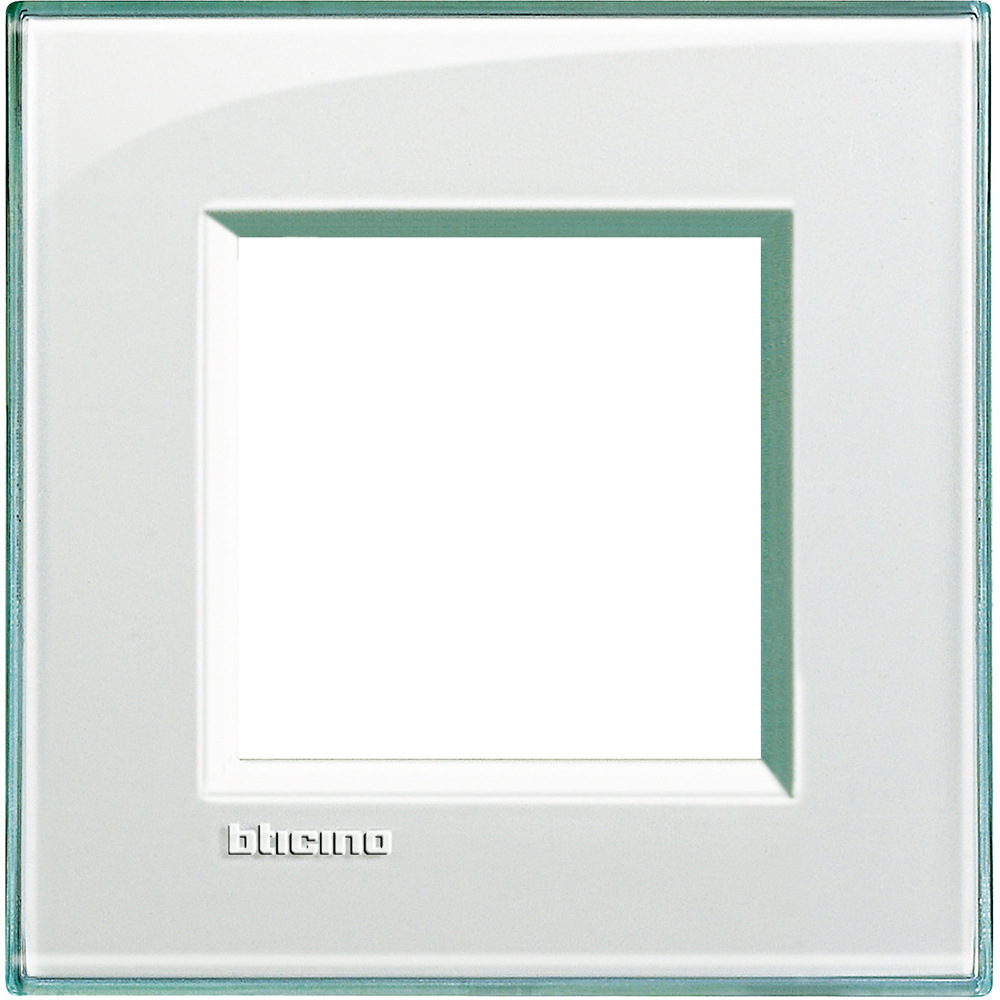 Placca quadra BTicino Livinglight 2 moduli bianca LNA4802BI