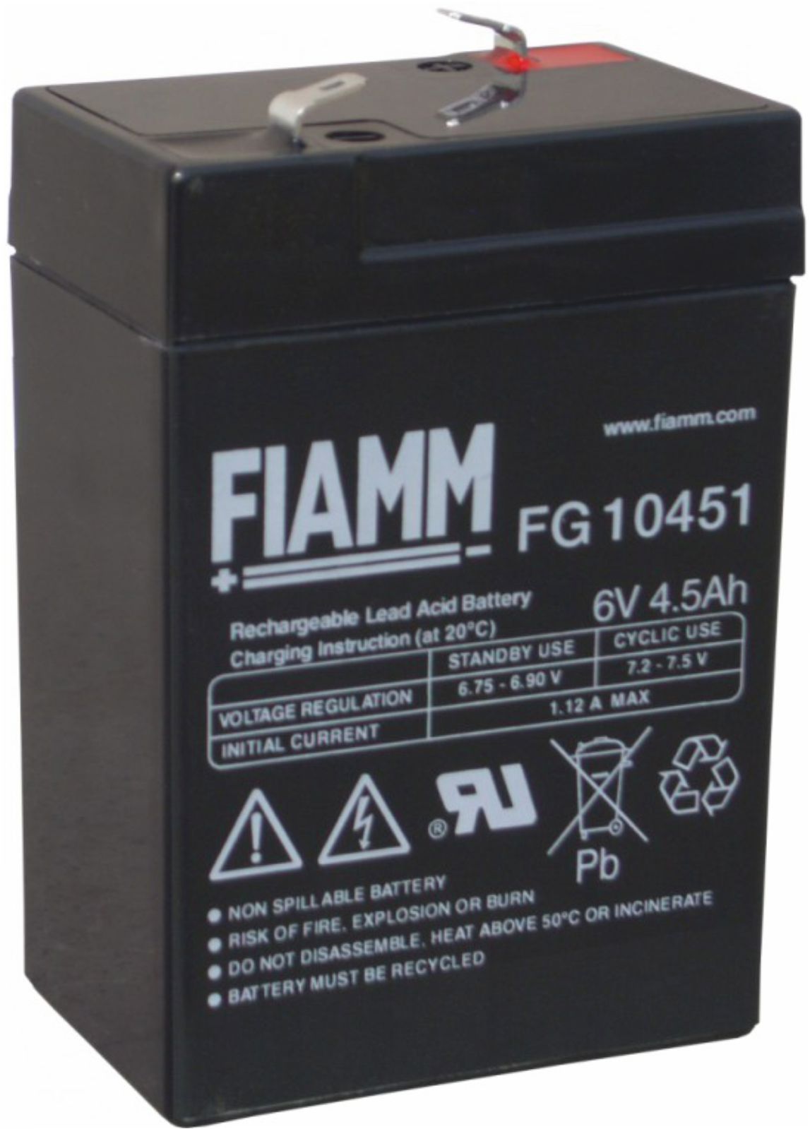 Batteria al piombo Fiamm - FIM FG10451 - Elmax - Materiale elettrico online